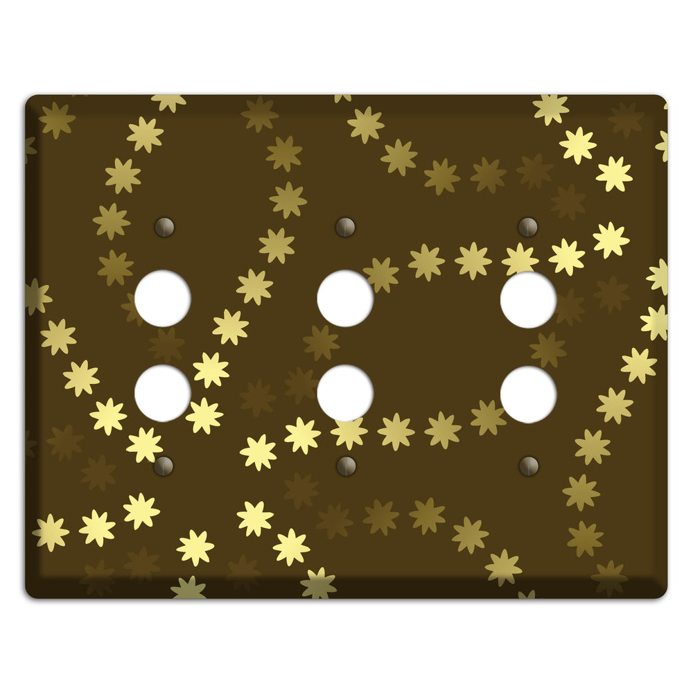 Multi Olive Constellation 3 Pushbutton Wallplate