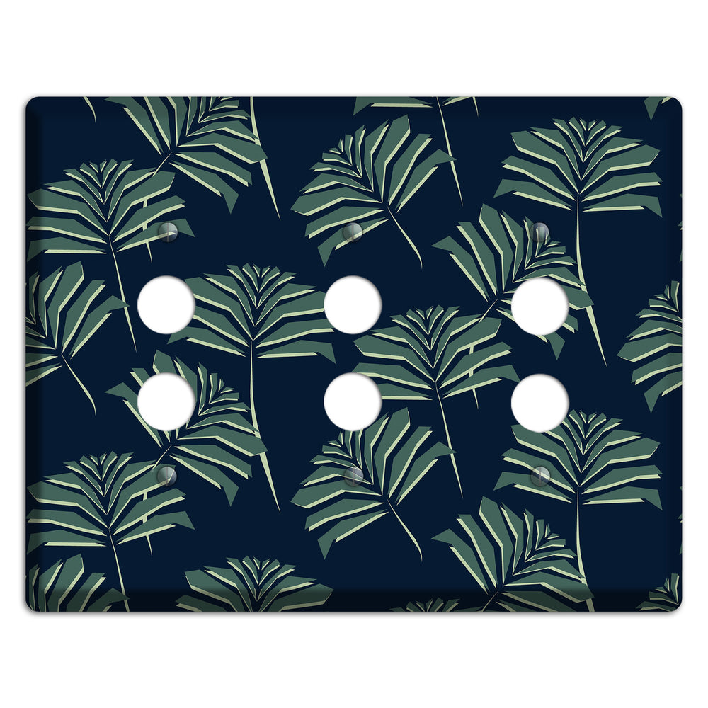 Leaves Style C 3 Pushbutton Wallplate