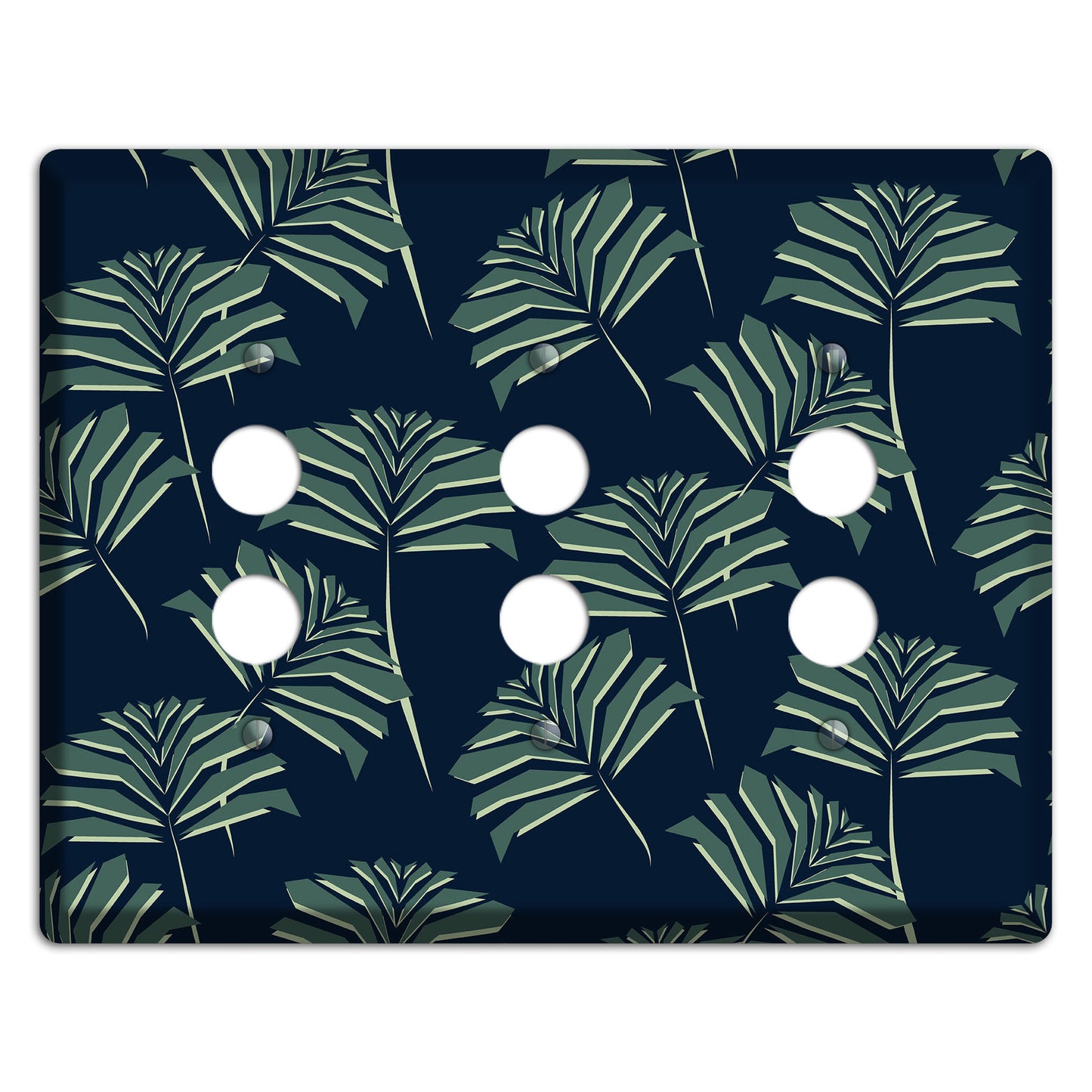Leaves Style C 3 Pushbutton Wallplate