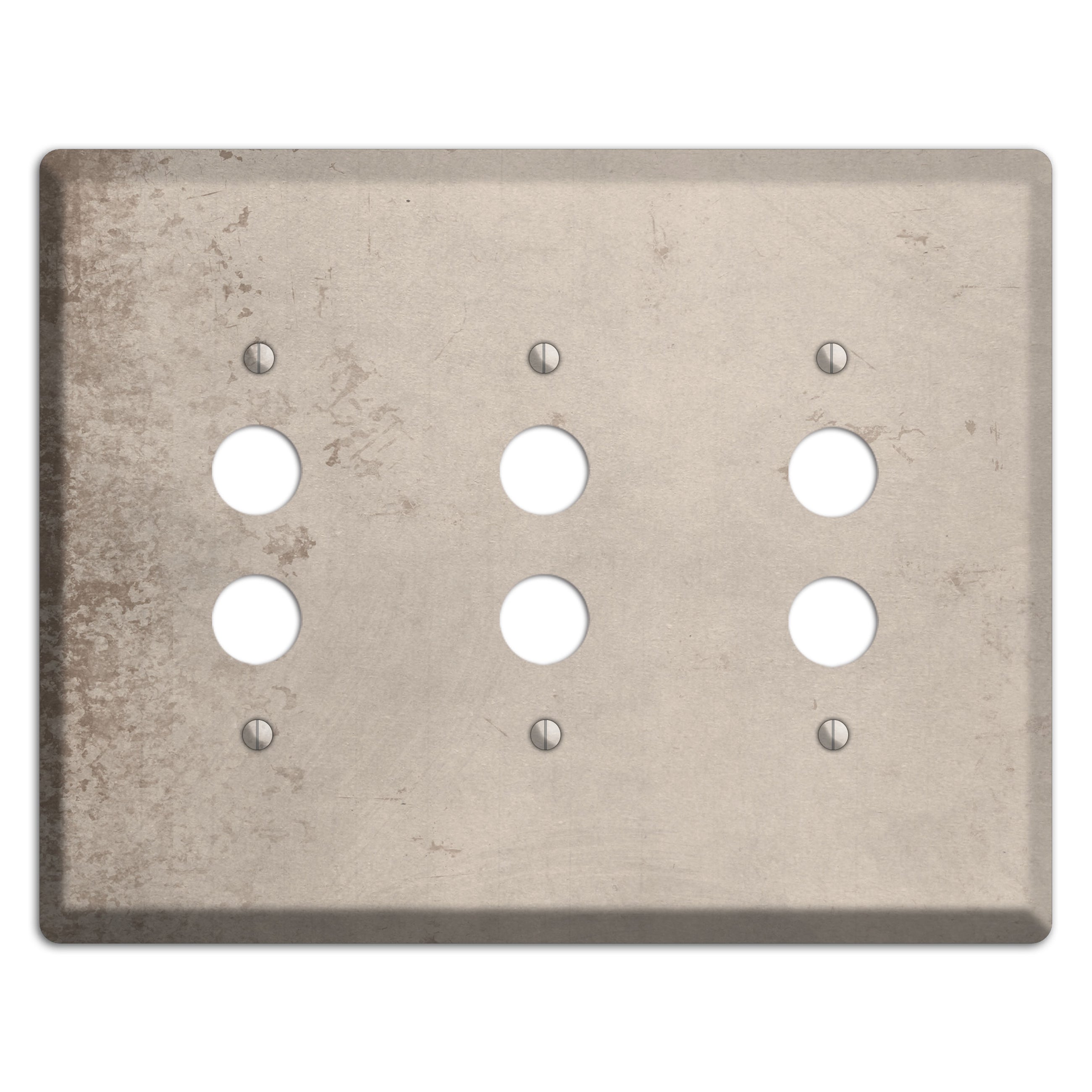 Sisal Vintage Grunge 3 Pushbutton Wallplate
