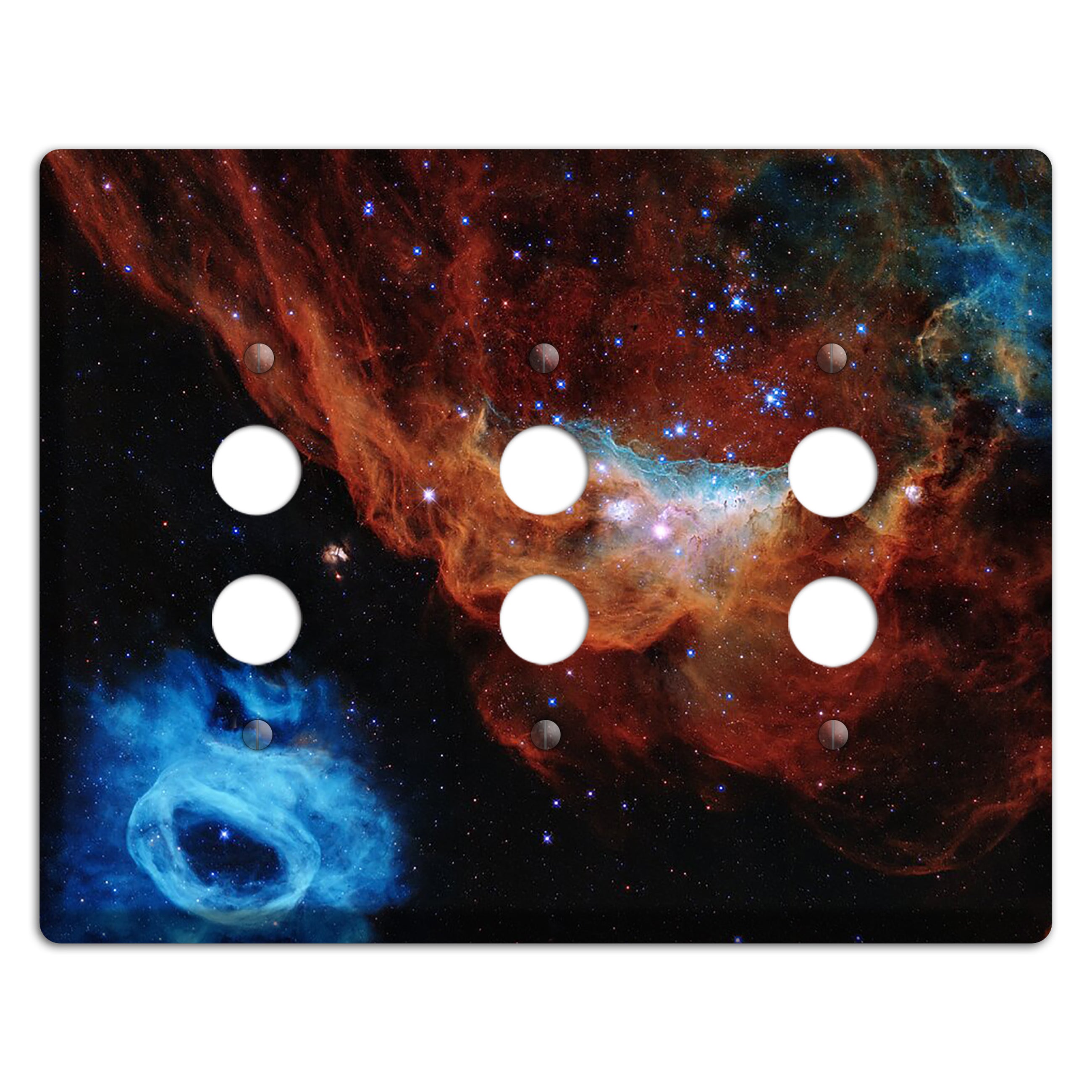 Tapestry of Blazing Starbirth 3 Pushbutton Wallplate