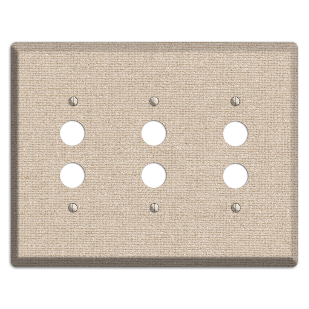 Vanilla Neutral Texture 3 Pushbutton Wallplate