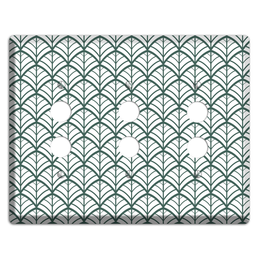 Leaves Style U 3 Pushbutton Wallplate
