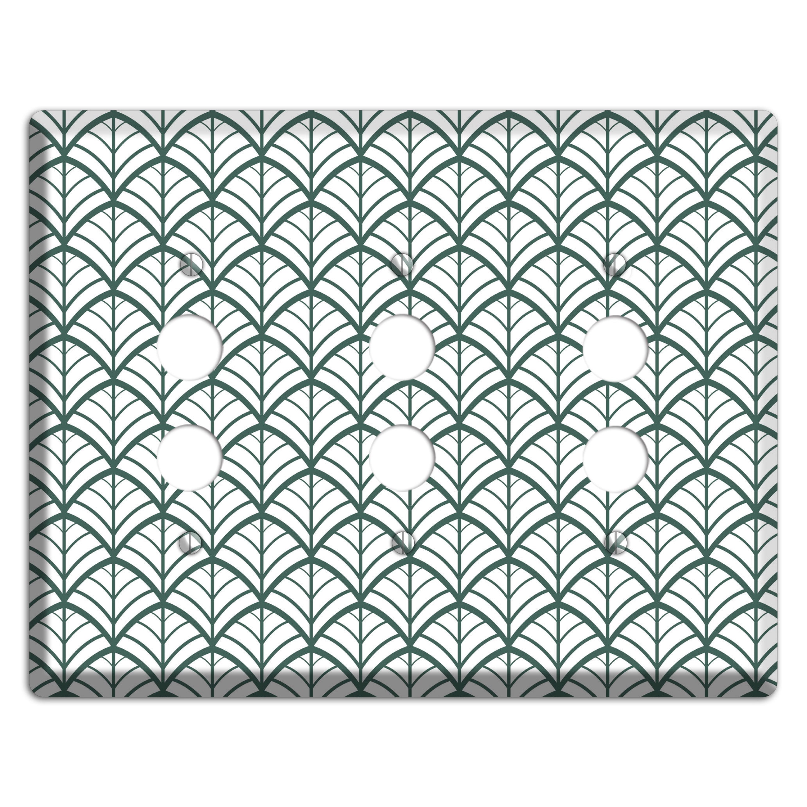 Leaves Style U 3 Pushbutton Wallplate