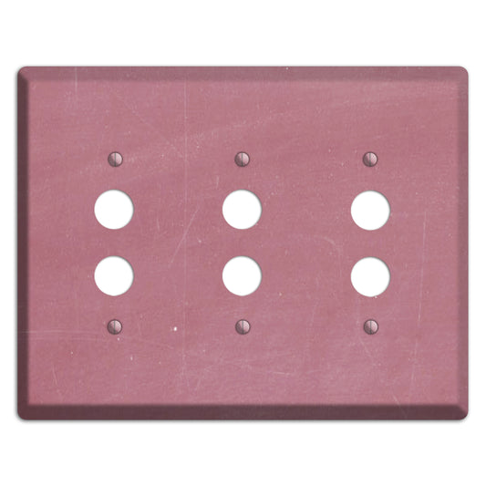 Chalk Pink 3 Pushbutton Wallplate