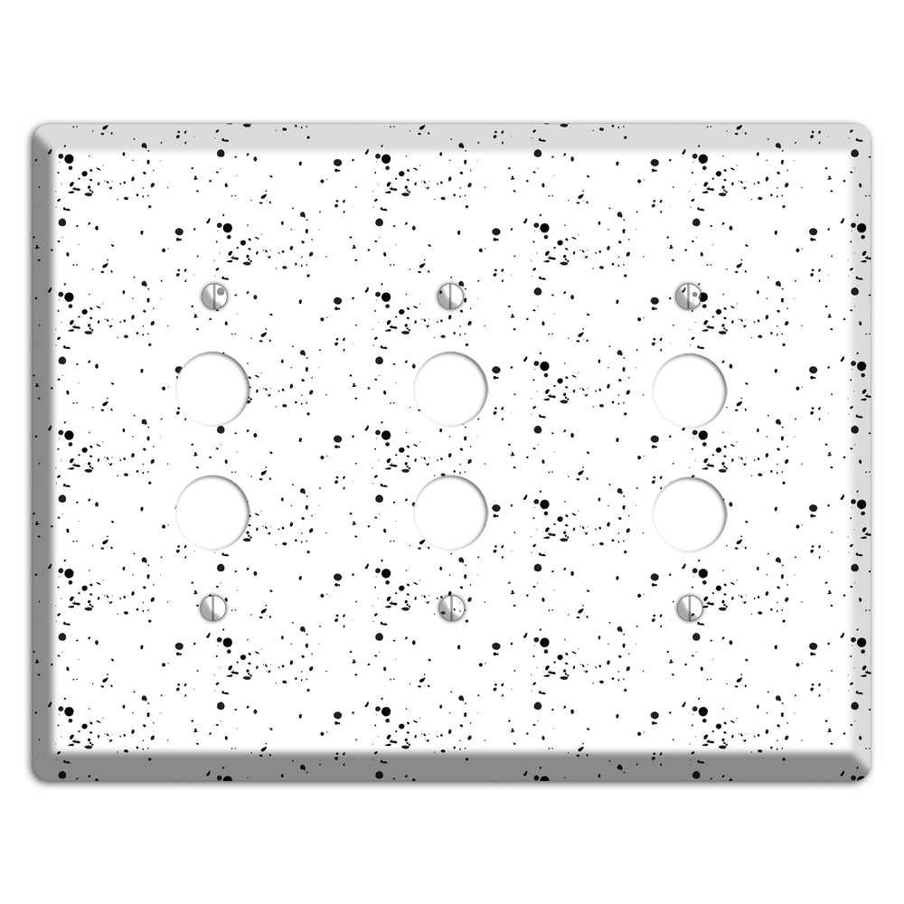 Ink Drops 8 3 Pushbutton Wallplate