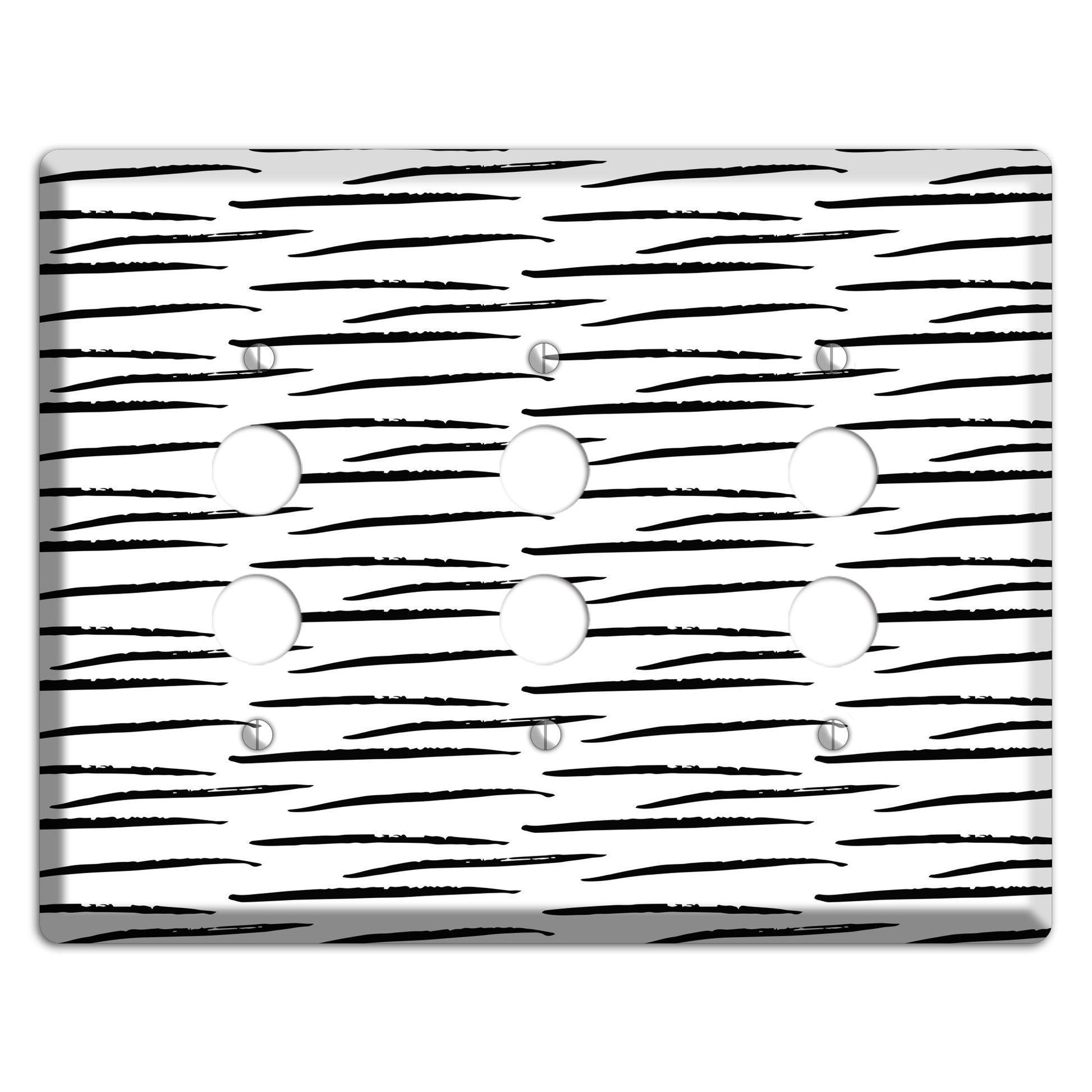 Ink Brushstrokes 9 3 Pushbutton Wallplate