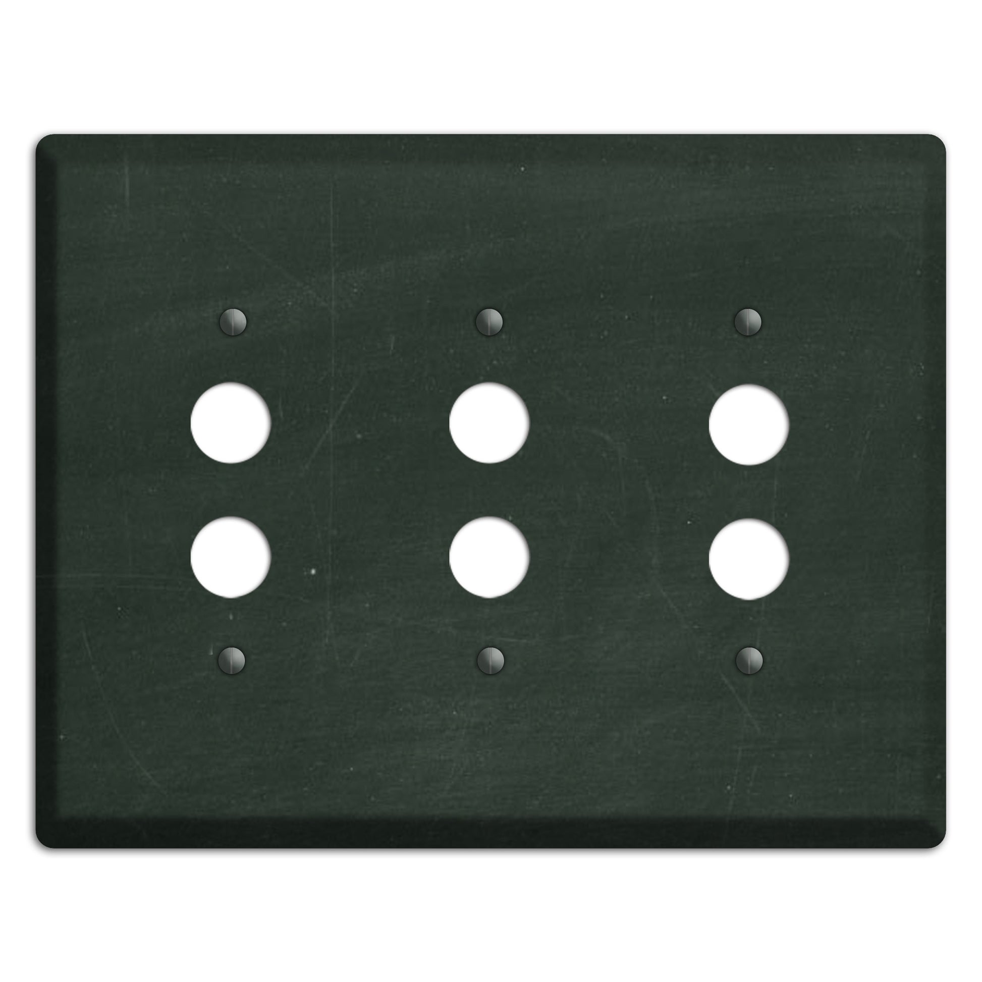 Chalk Black 3 Pushbutton Wallplate