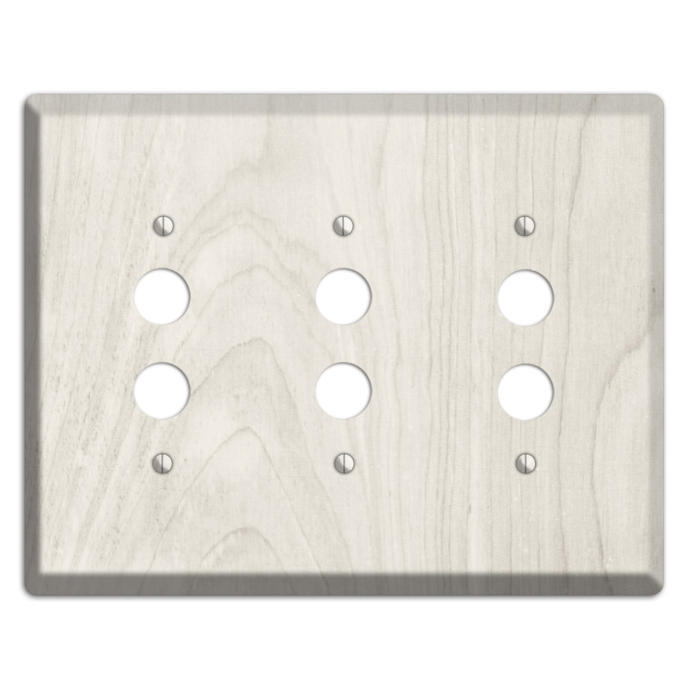 Pearl Bush Antique 3 Pushbutton Wallplate