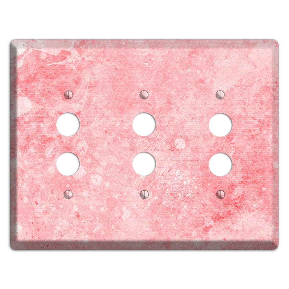 Rose Fog Soft Coral 3 Pushbutton Wallplate