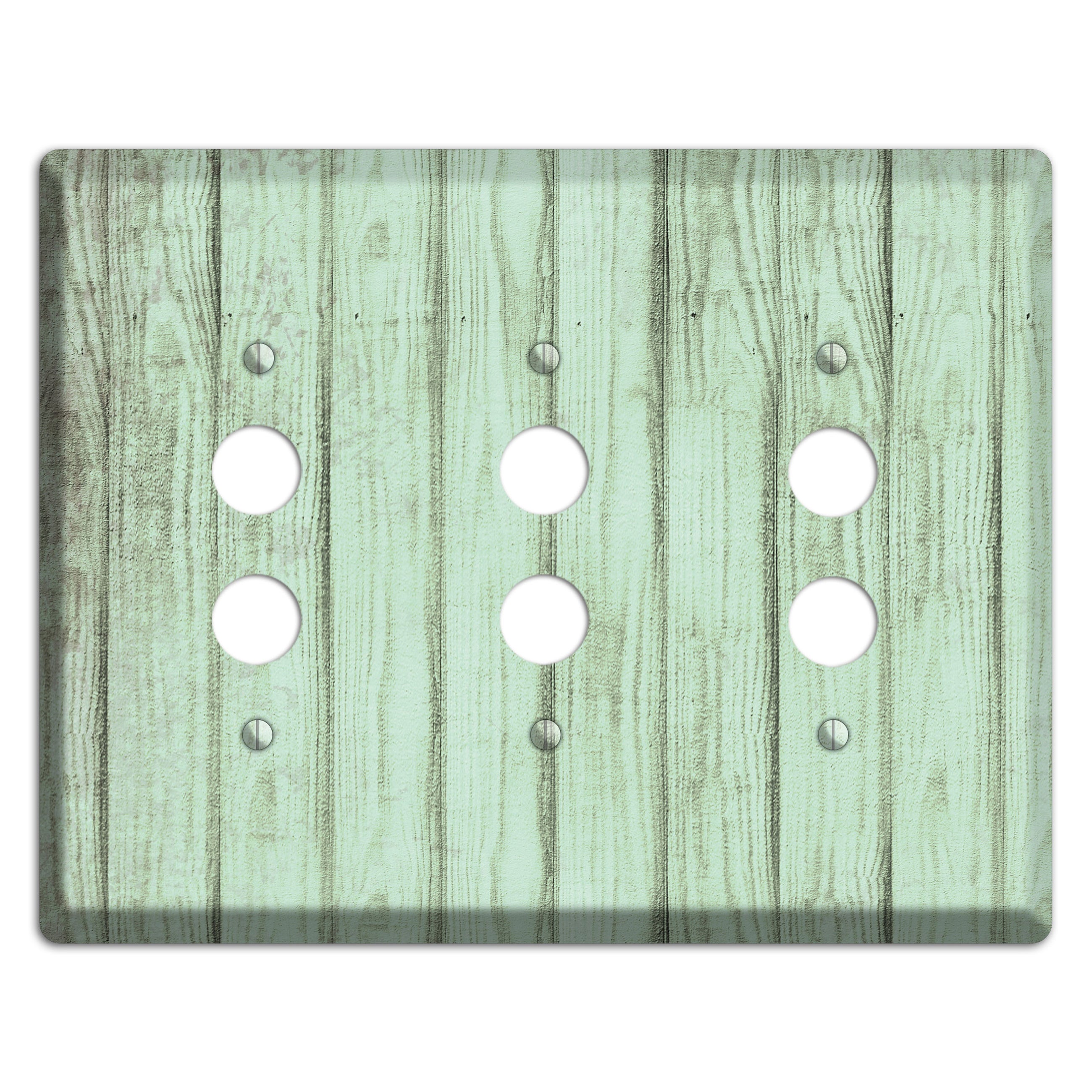 Norway Weathered Wood 3 Pushbutton Wallplate