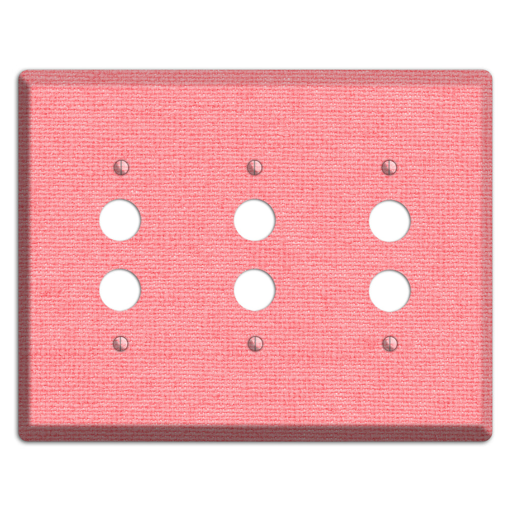 Sweet Pink Soft Coral 3 Pushbutton Wallplate