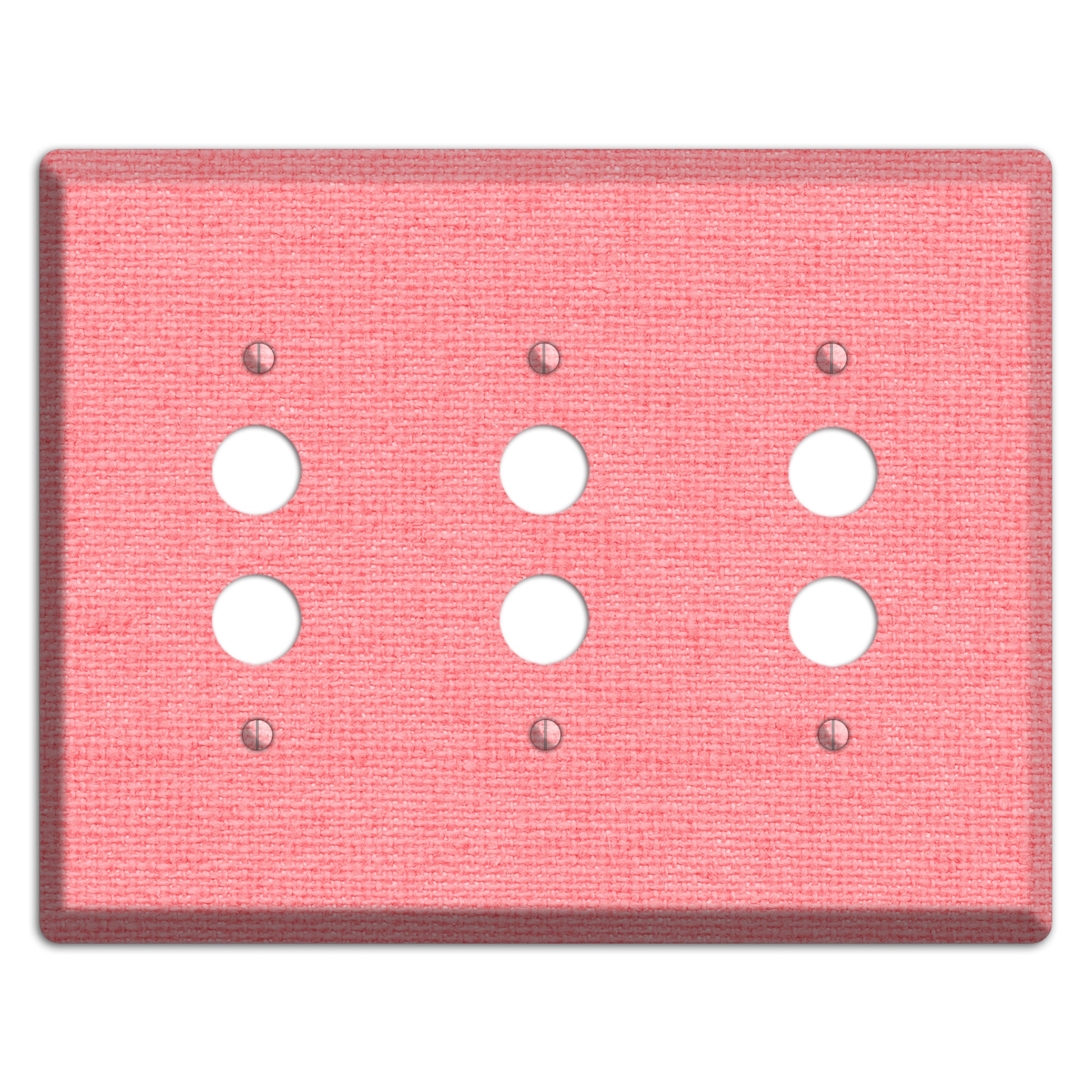 Sweet Pink Soft Coral 3 Pushbutton Wallplate