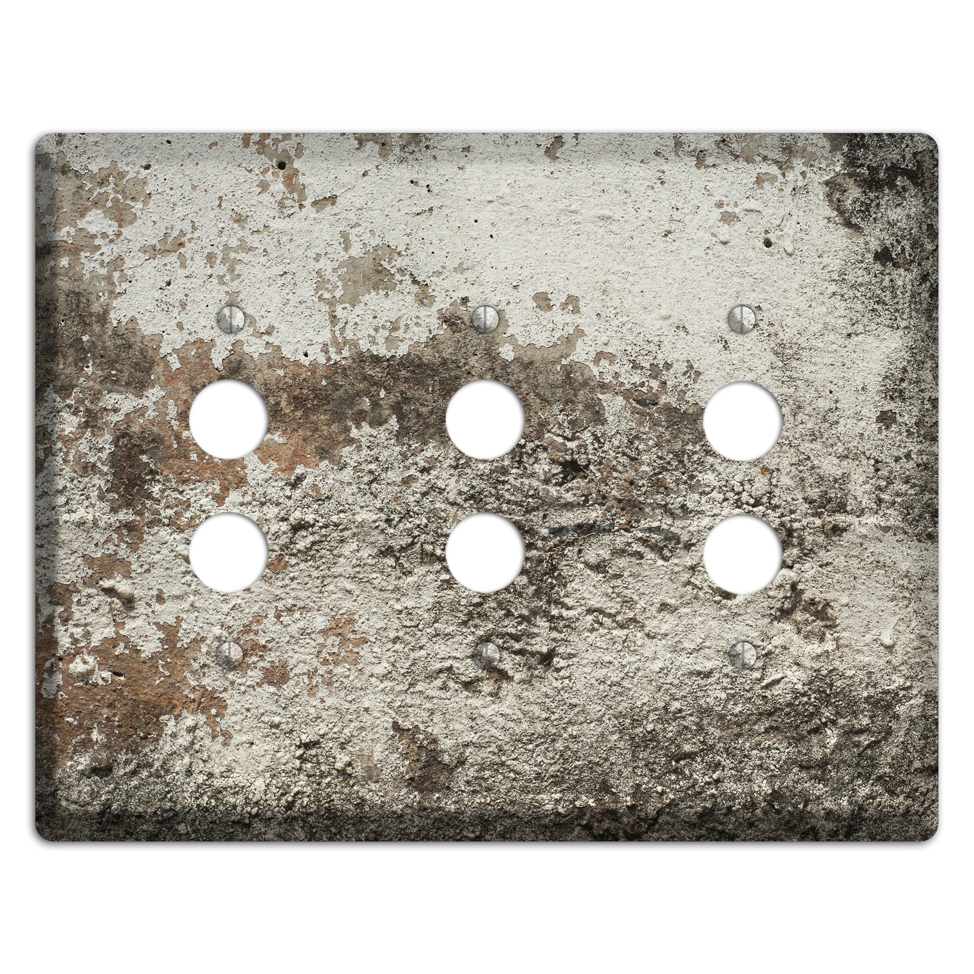 Old Concrete 12 3 Pushbutton Wallplate