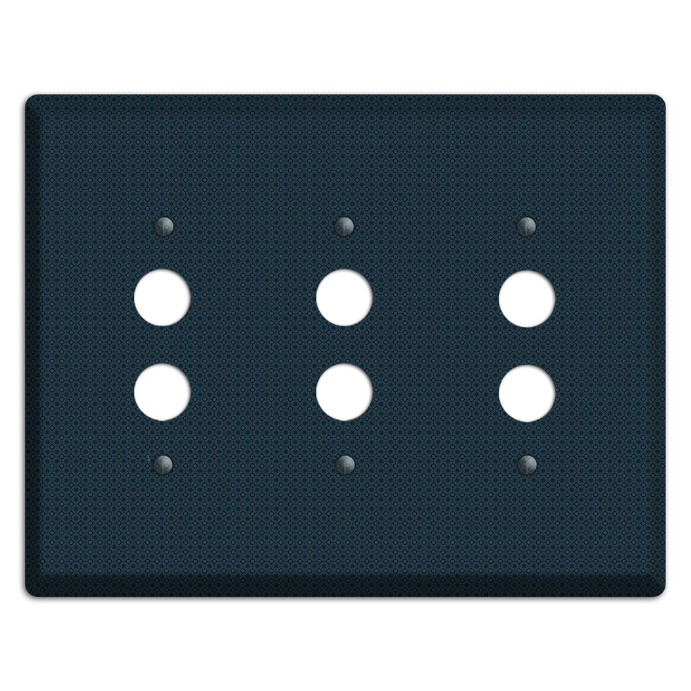 Navy Foulard 3 Pushbutton Wallplate