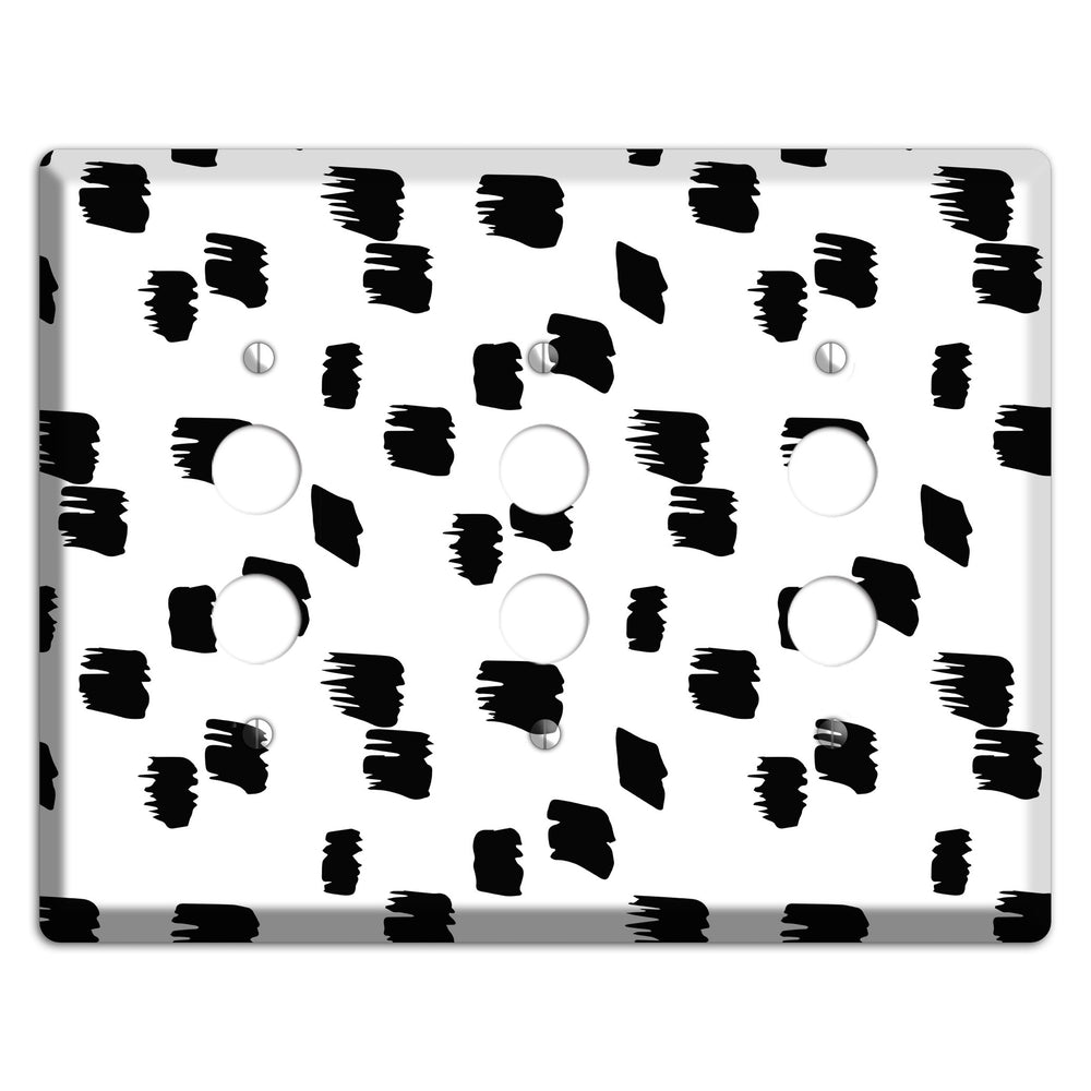 Ink Brushstrokes 6 3 Pushbutton Wallplate