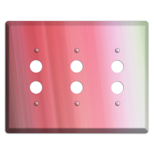 Coral Pink Ray of Light 3 Pushbutton Wallplate