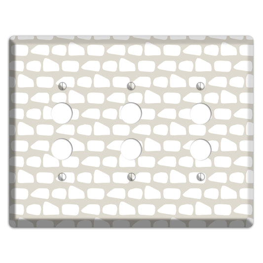 Simple Scandanavian Style Q 3 Pushbutton Wallplate