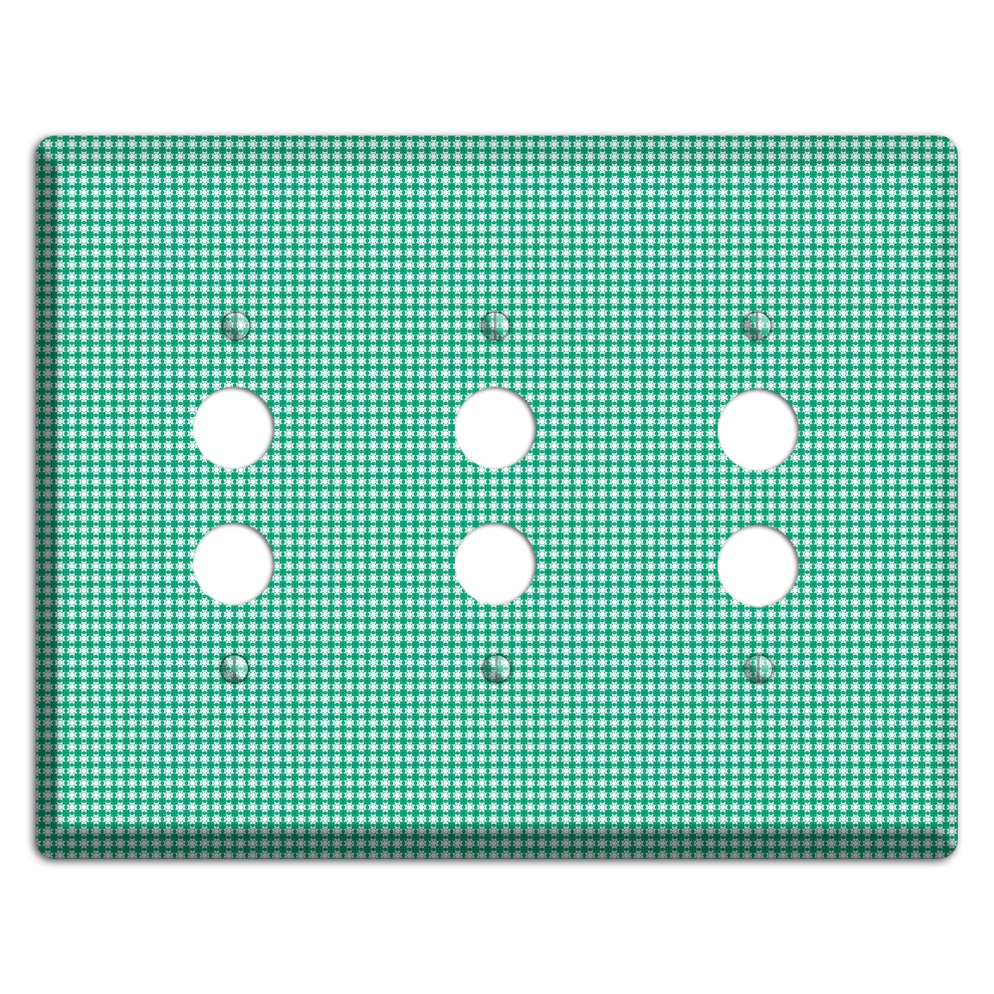 Jade Multi Tiled Geometric 3 Pushbutton Wallplate