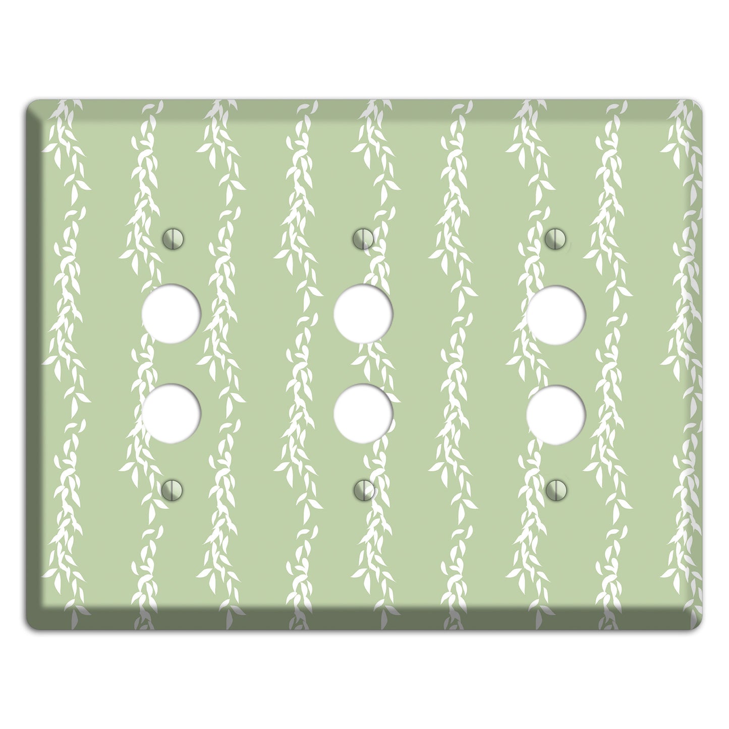 Leaves Style Z 3 Pushbutton Wallplate