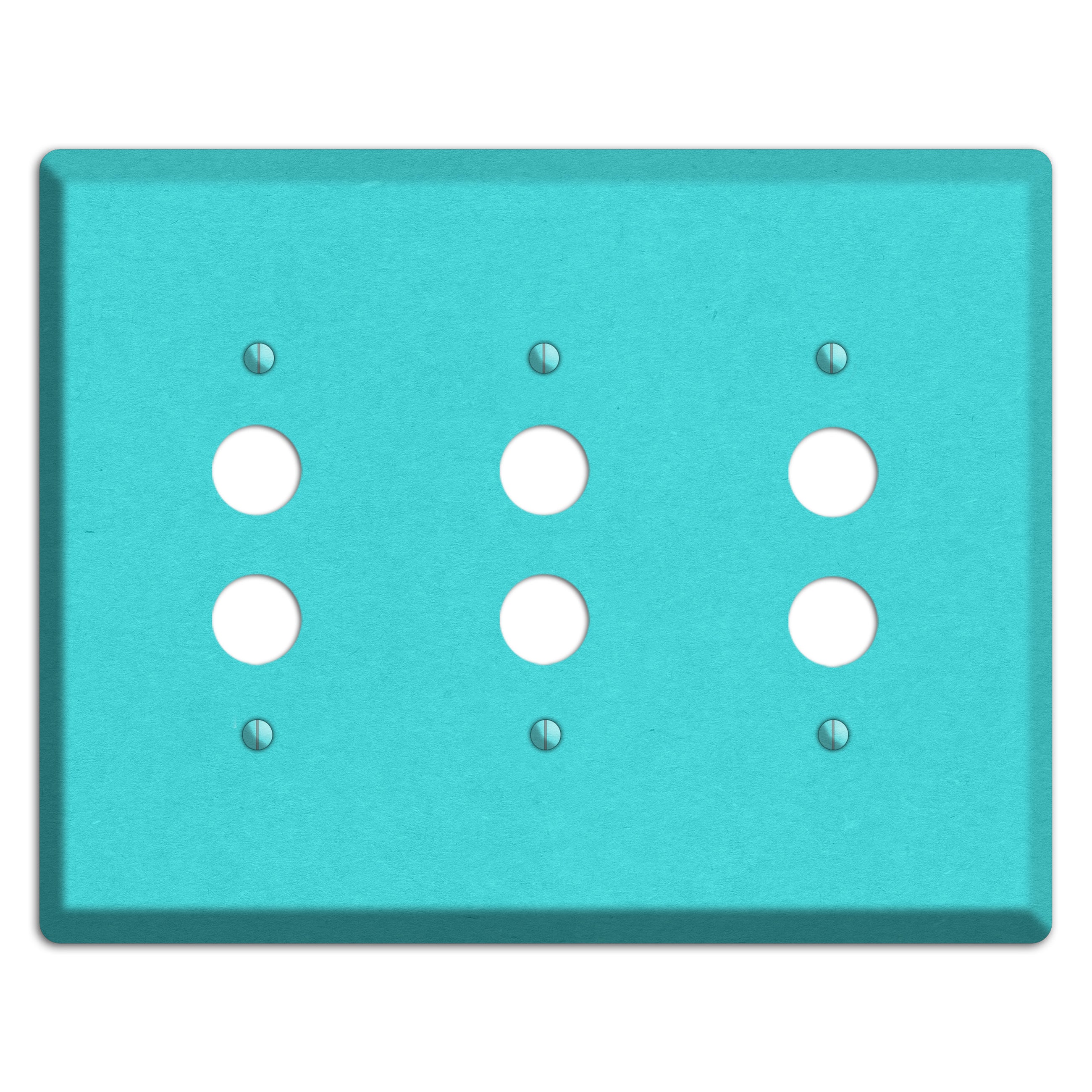 Turquoise Kraft 3 Pushbutton Wallplate