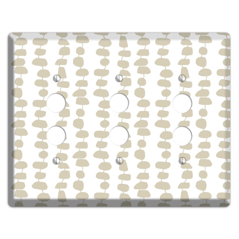 Simple Scandanavian Style M 3 Pushbutton Wallplate