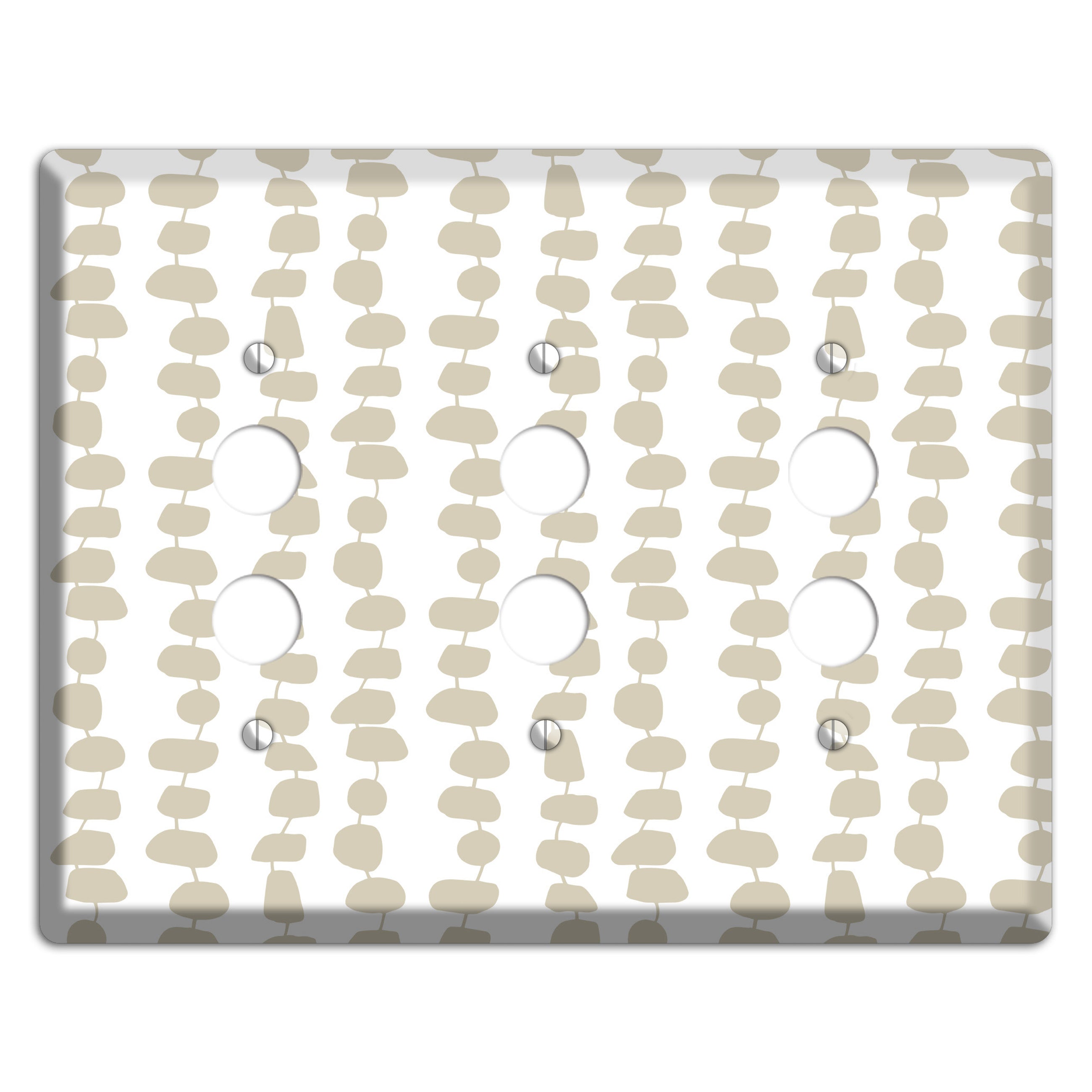 Simple Scandanavian Style M 3 Pushbutton Wallplate