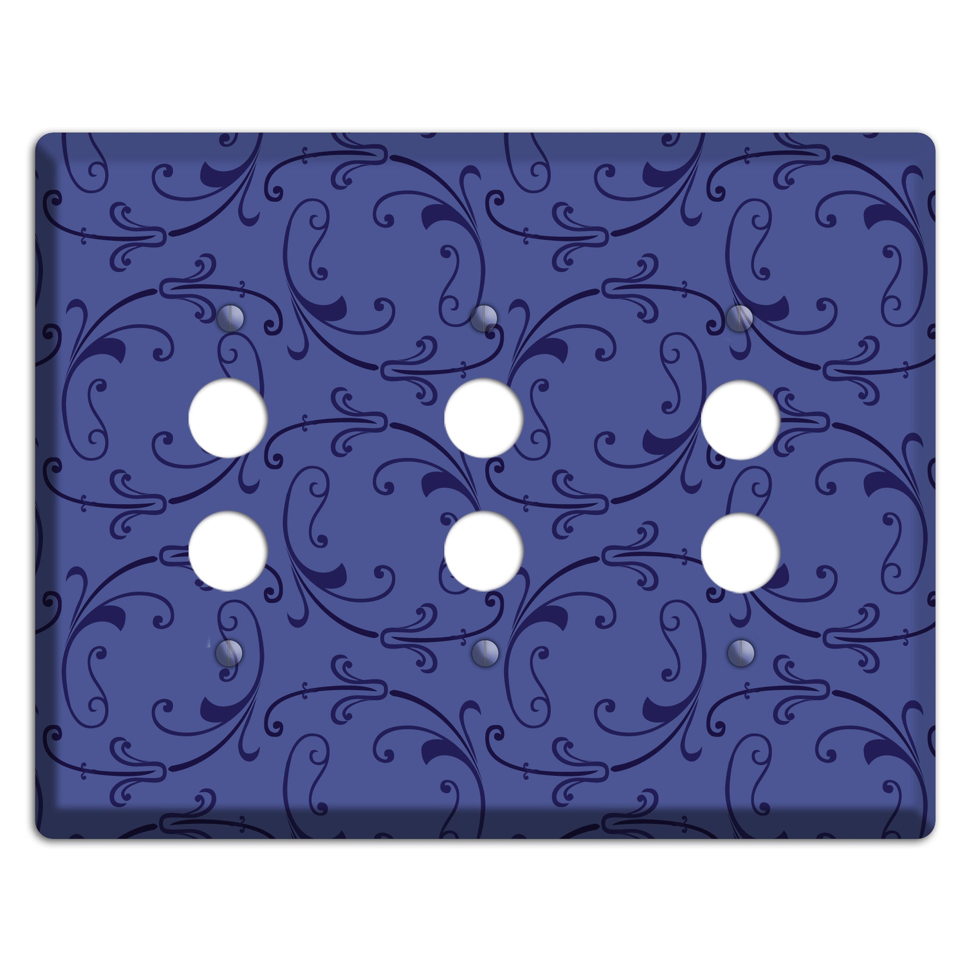 Green and Brown Argyle 3 Pushbutton Wallplate