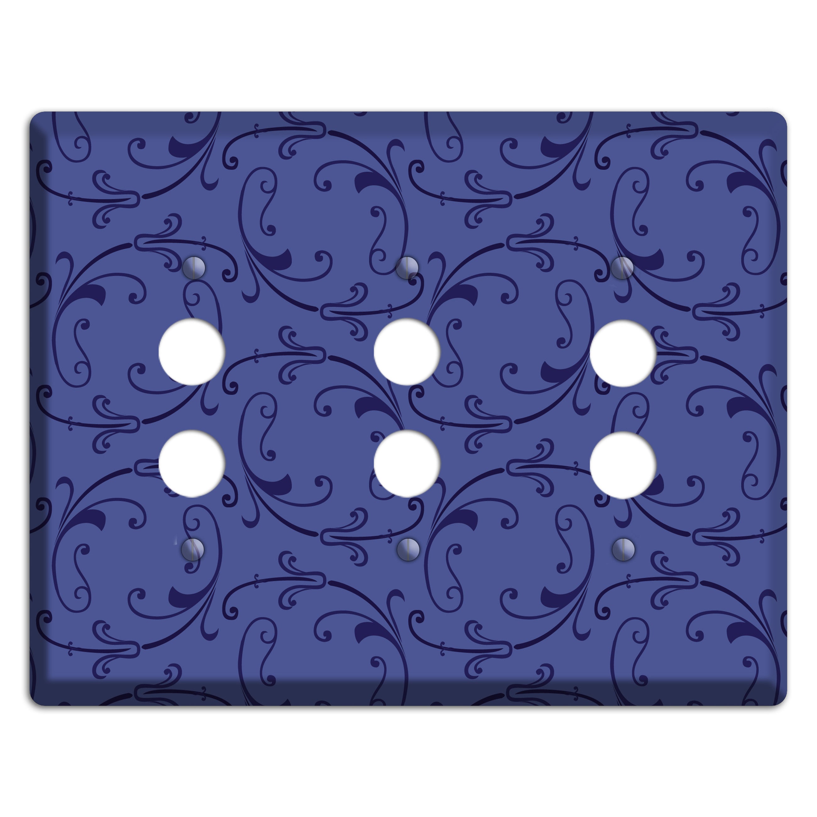 Green and Brown Argyle 3 Pushbutton Wallplate