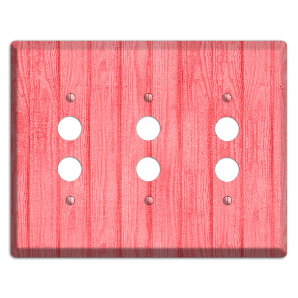 Geraldine Soft Coral 3 Pushbutton Wallplate