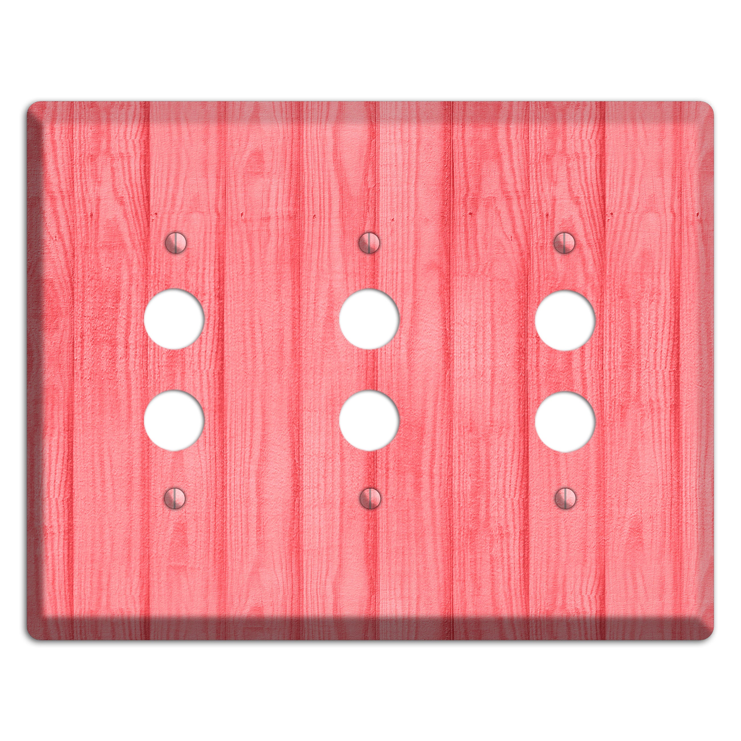Geraldine Soft Coral 3 Pushbutton Wallplate