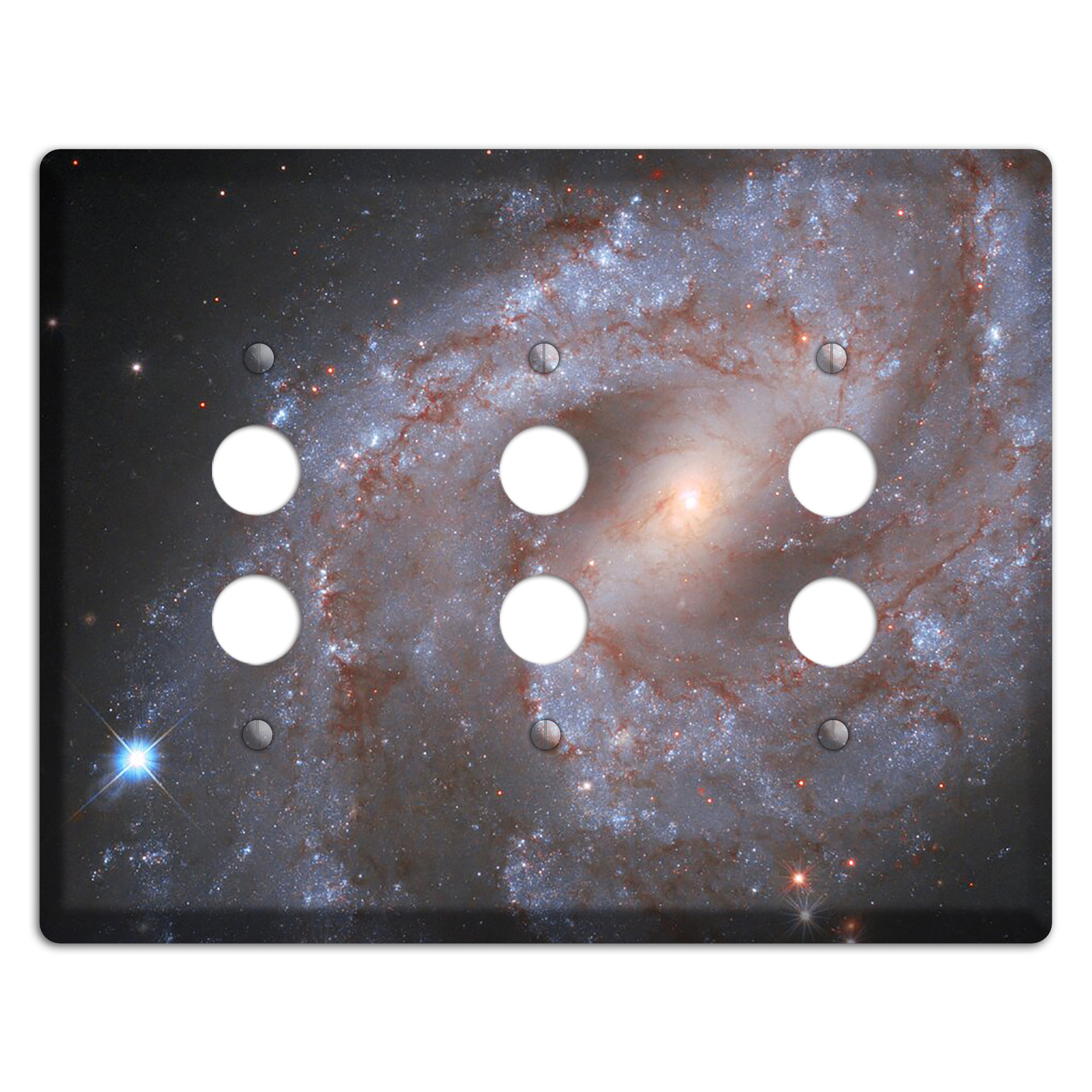 Galaxy NGC 2525 3 Pushbutton Wallplate