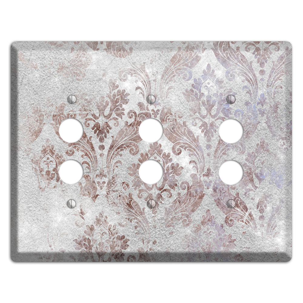 Nobel Whimsical Damask 3 Pushbutton Wallplate