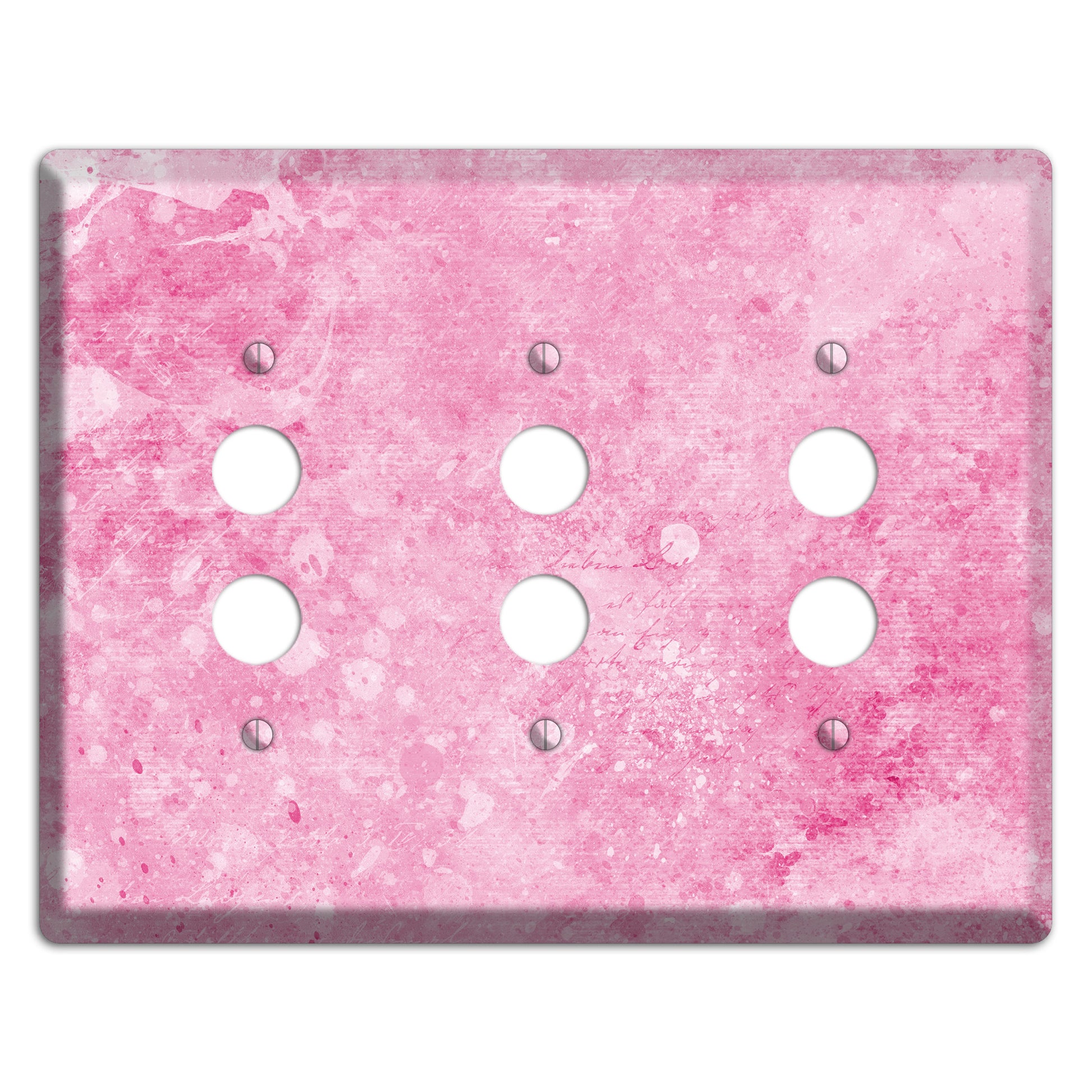 Wewak Pink Texture 3 Pushbutton Wallplate