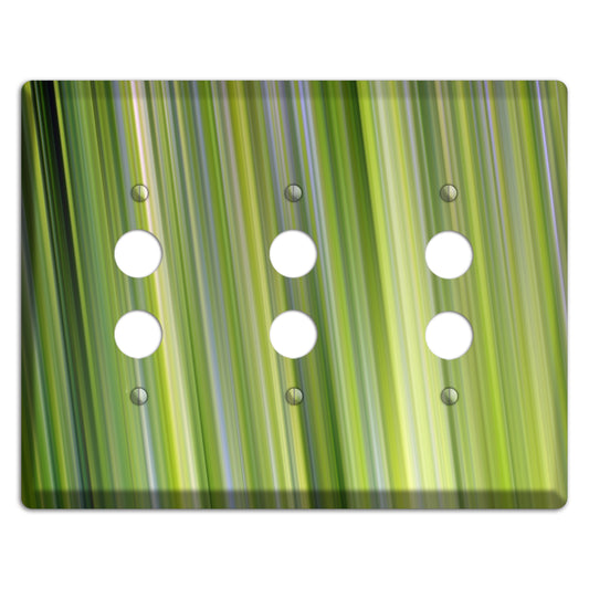 Green Ray of Light 3 Pushbutton Wallplate