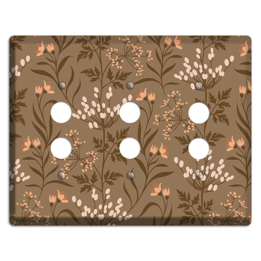 Fall Floral 2 3 Pushbutton Wallplate