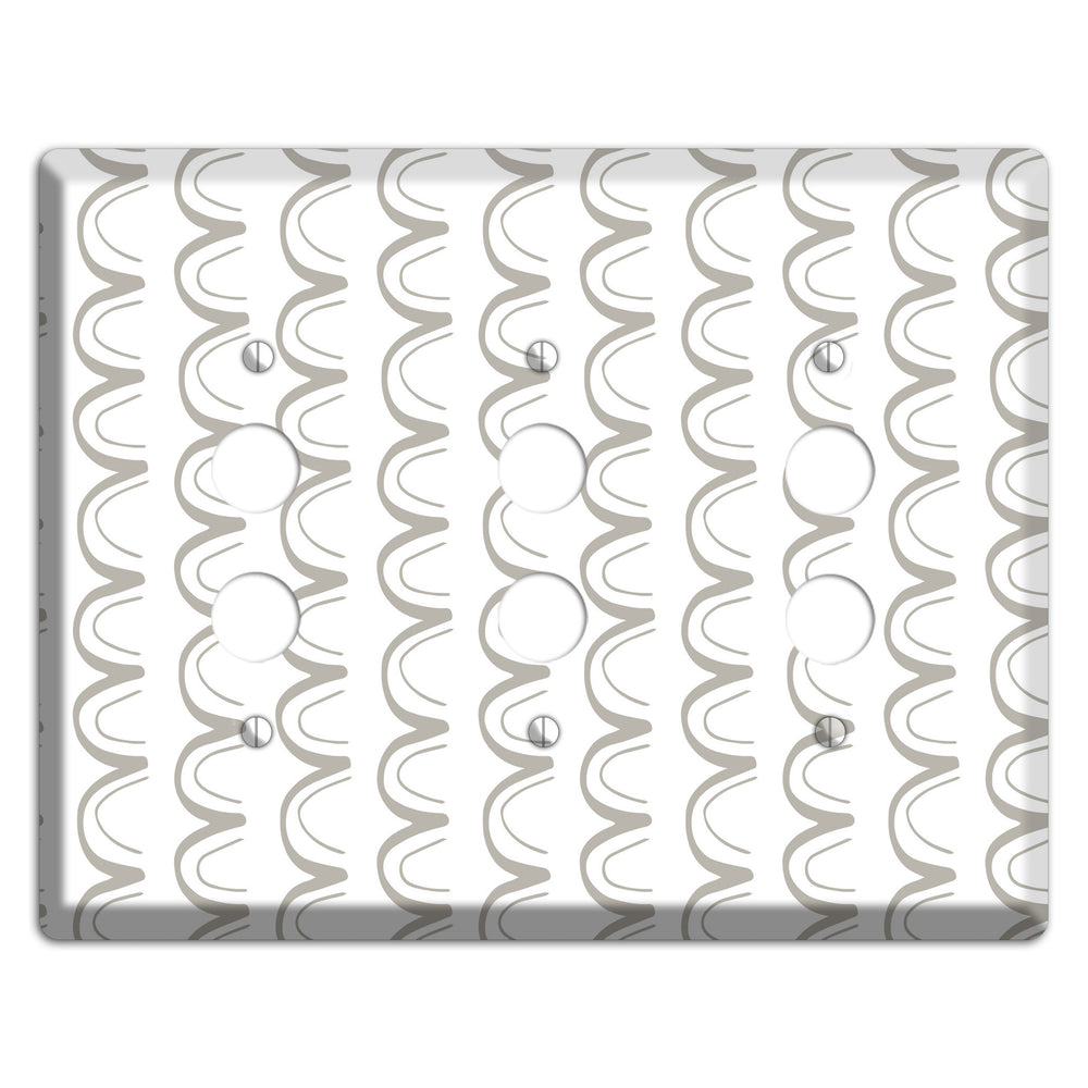 Simple Scandanavian Style T 3 Pushbutton Wallplate