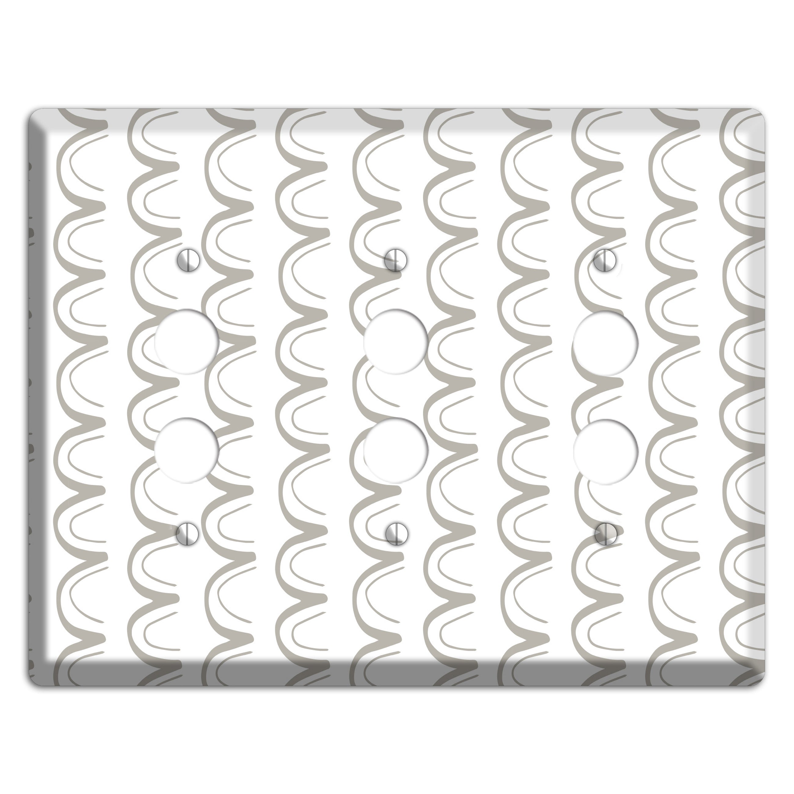 Simple Scandanavian Style T 3 Pushbutton Wallplate