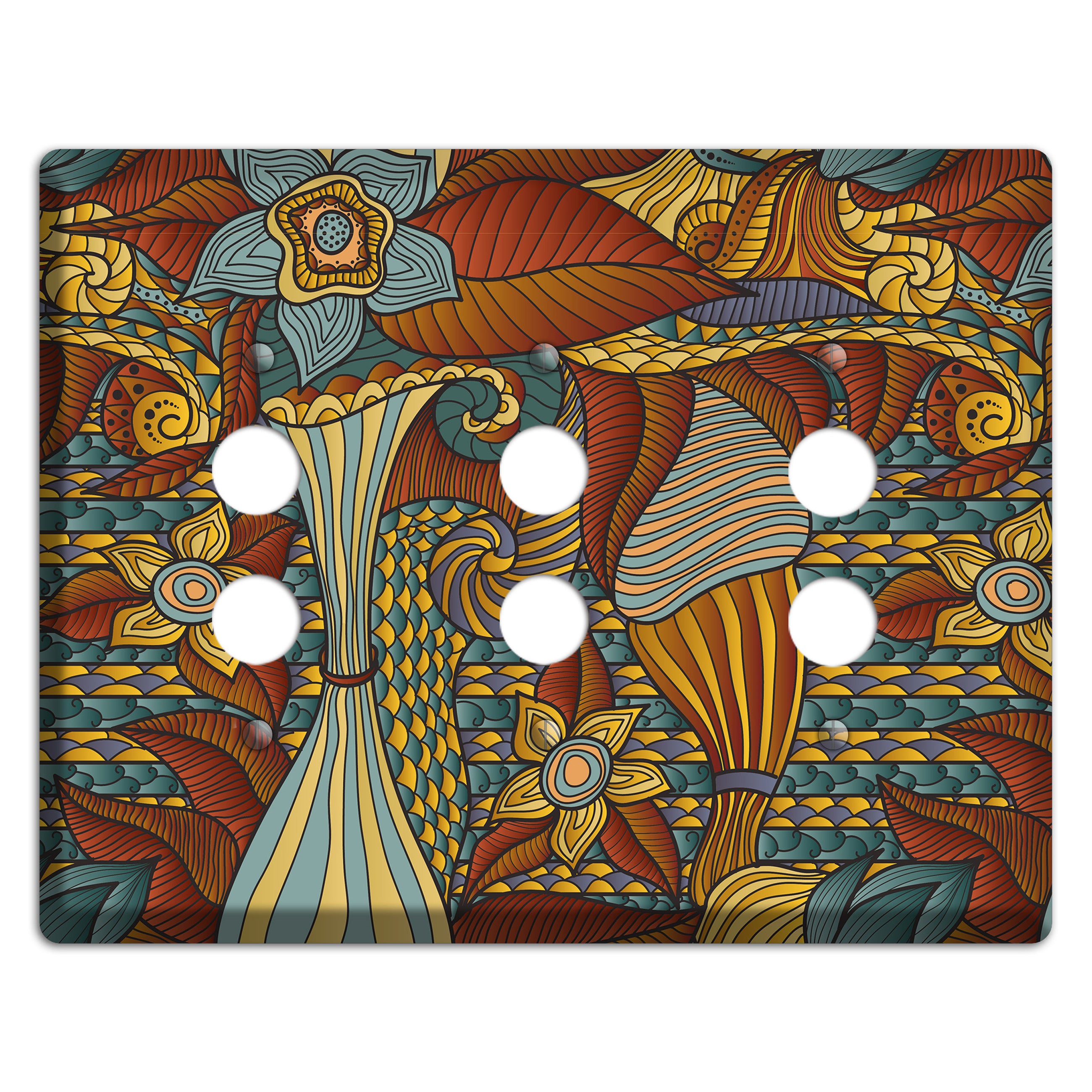 Retro Flourish 4 3 Pushbutton Wallplate