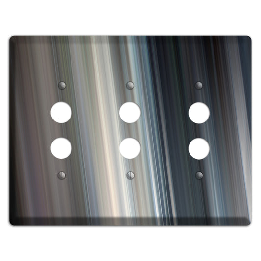 Blue Grey Ray of Light 3 Pushbutton Wallplate