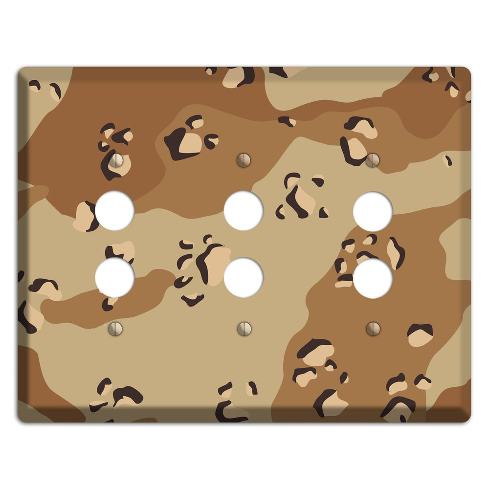 Desert Camo 3 Pushbutton Wallplate