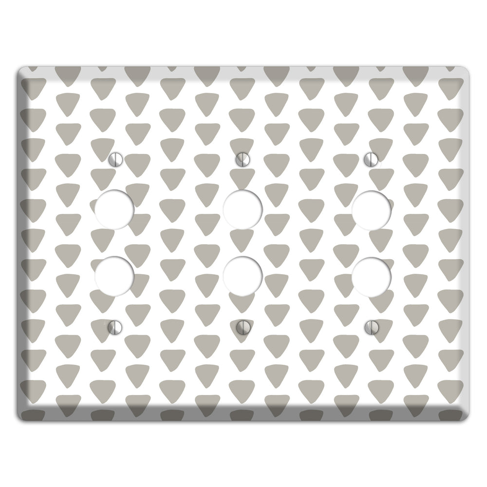 Simple Scandanavian Style R 3 Pushbutton Wallplate