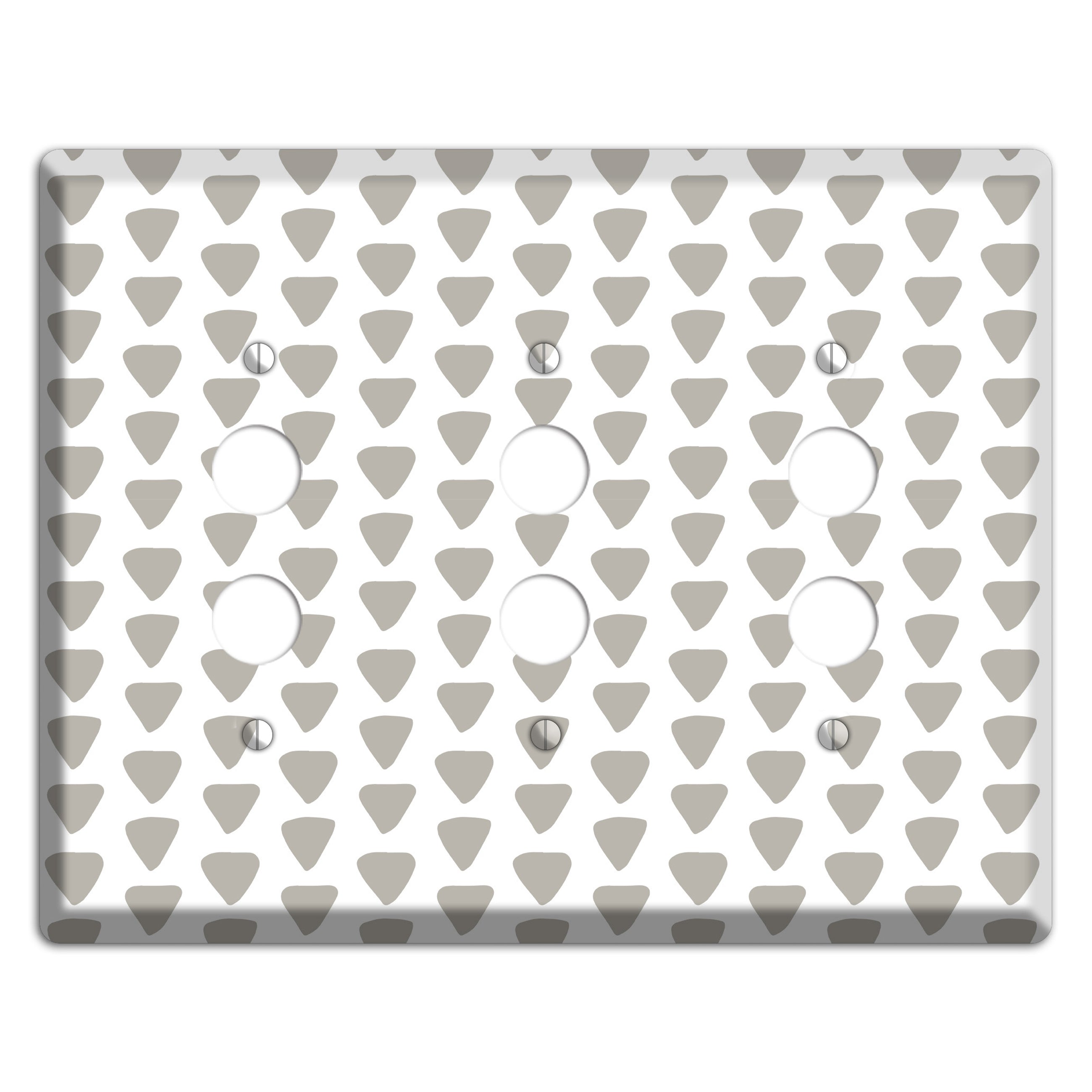 Simple Scandanavian Style R 3 Pushbutton Wallplate