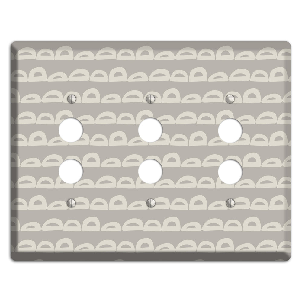 Logan Whimsical Damask 3 Pushbutton Wallplate