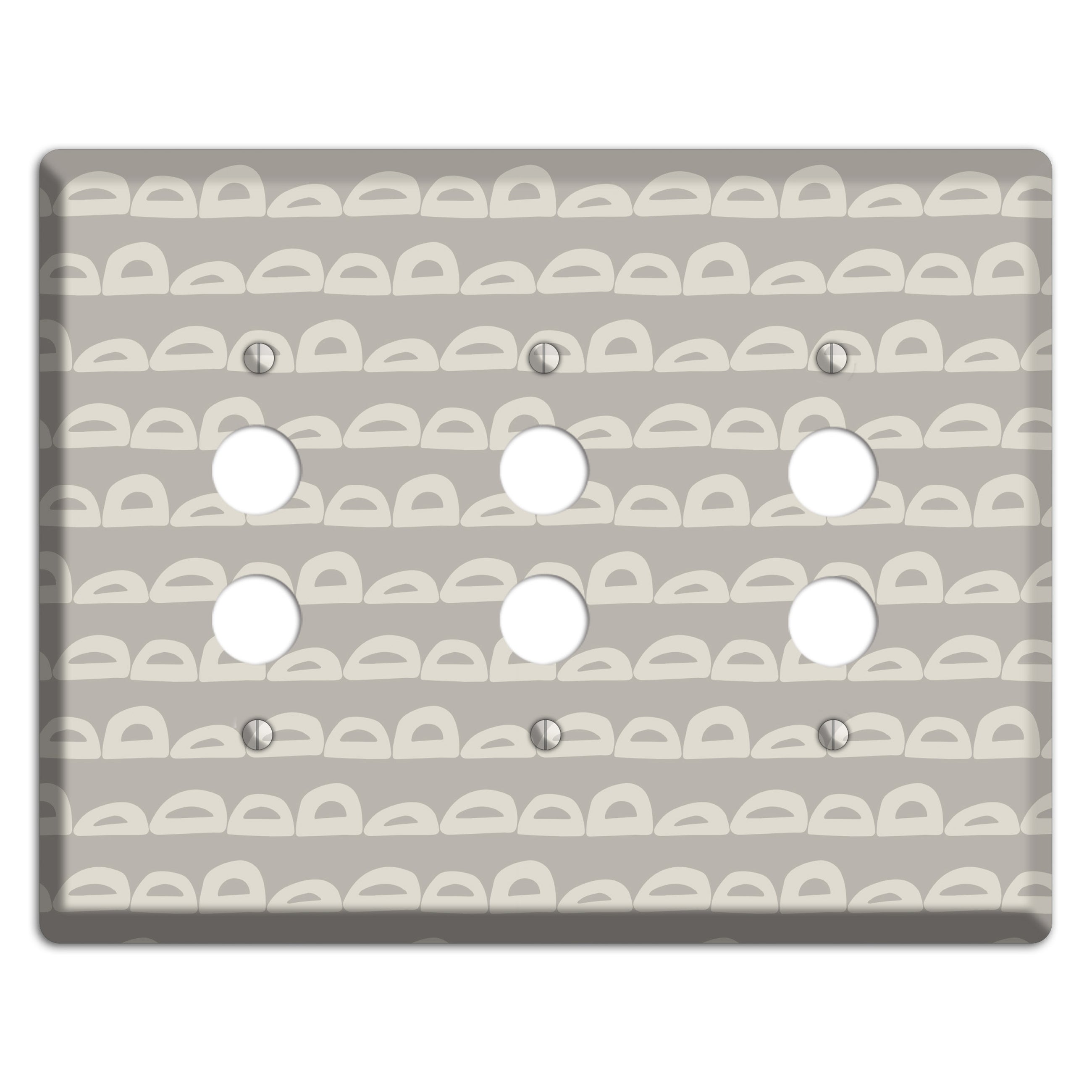 Logan Whimsical Damask 3 Pushbutton Wallplate
