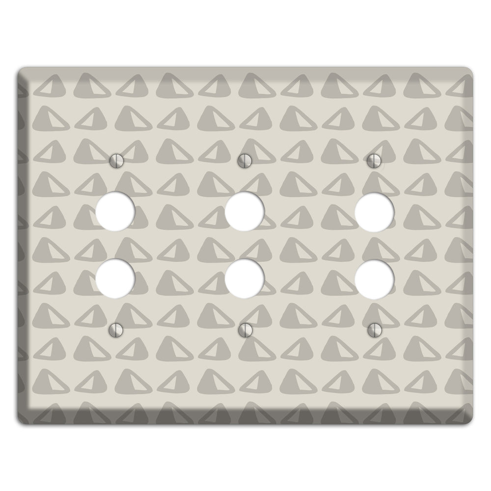 Simple Scandanavian Style NN 3 Pushbutton Wallplate