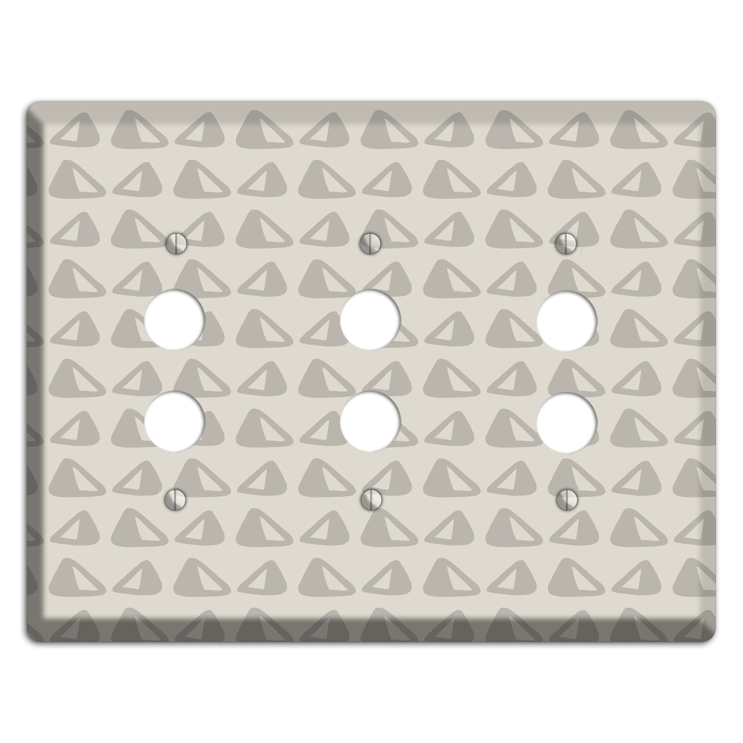 Simple Scandanavian Style NN 3 Pushbutton Wallplate