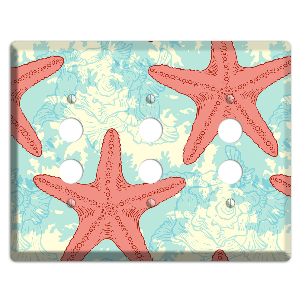 Shells 6 3 Pushbutton Wallplate
