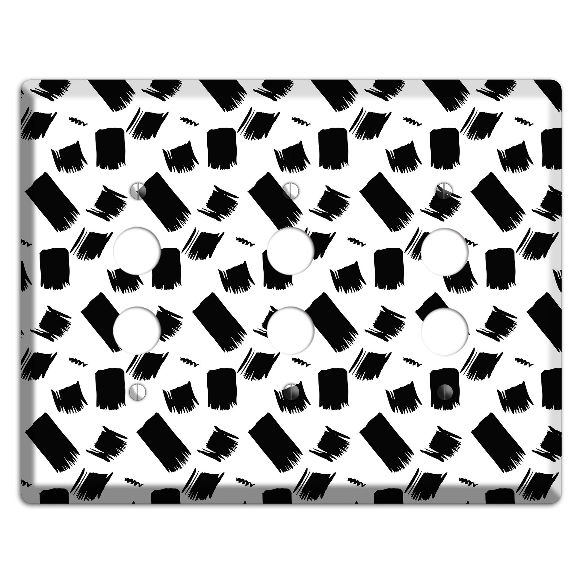 Ink Brushstrokes 8 3 Pushbutton Wallplate