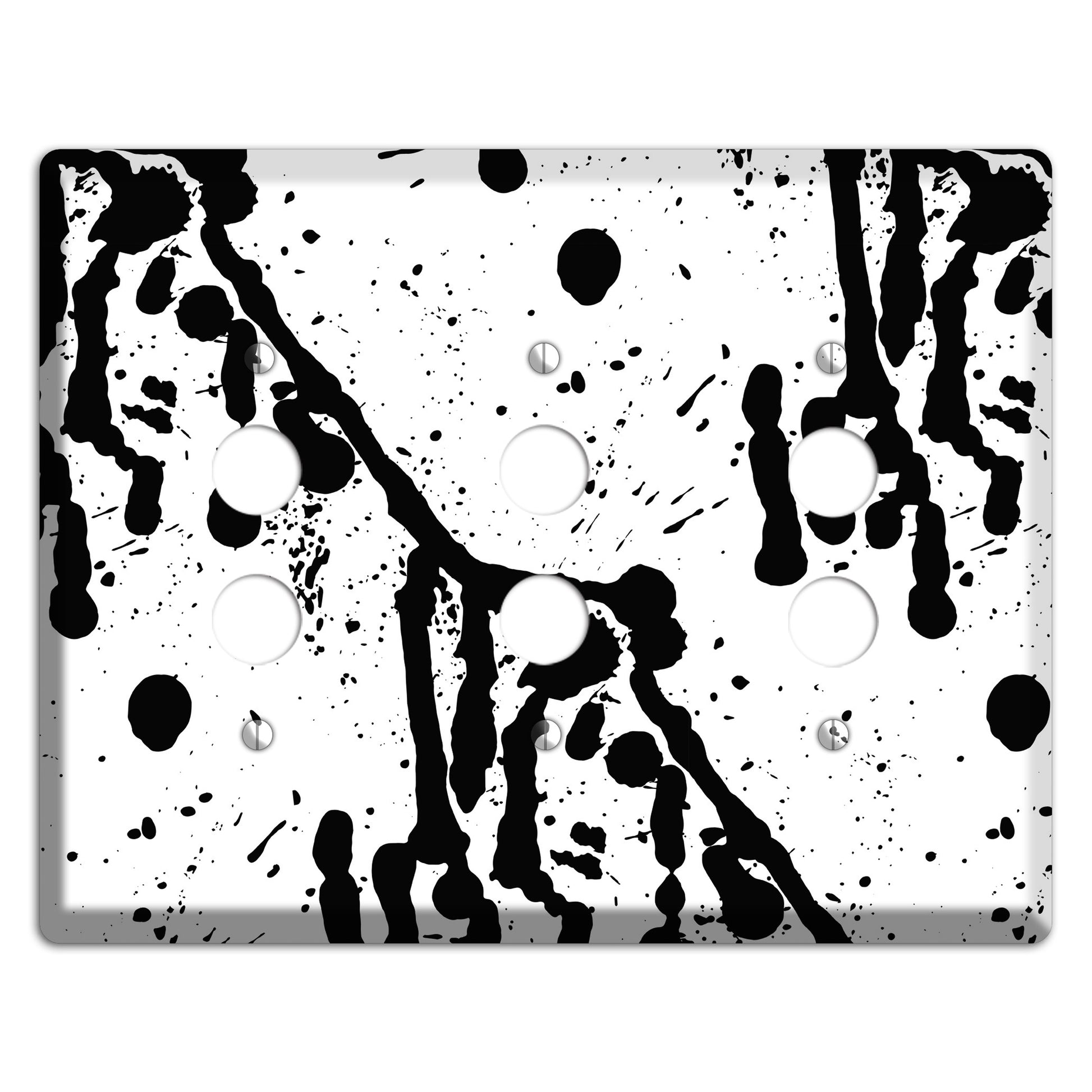 Ink Drips 10 3 Pushbutton Wallplate